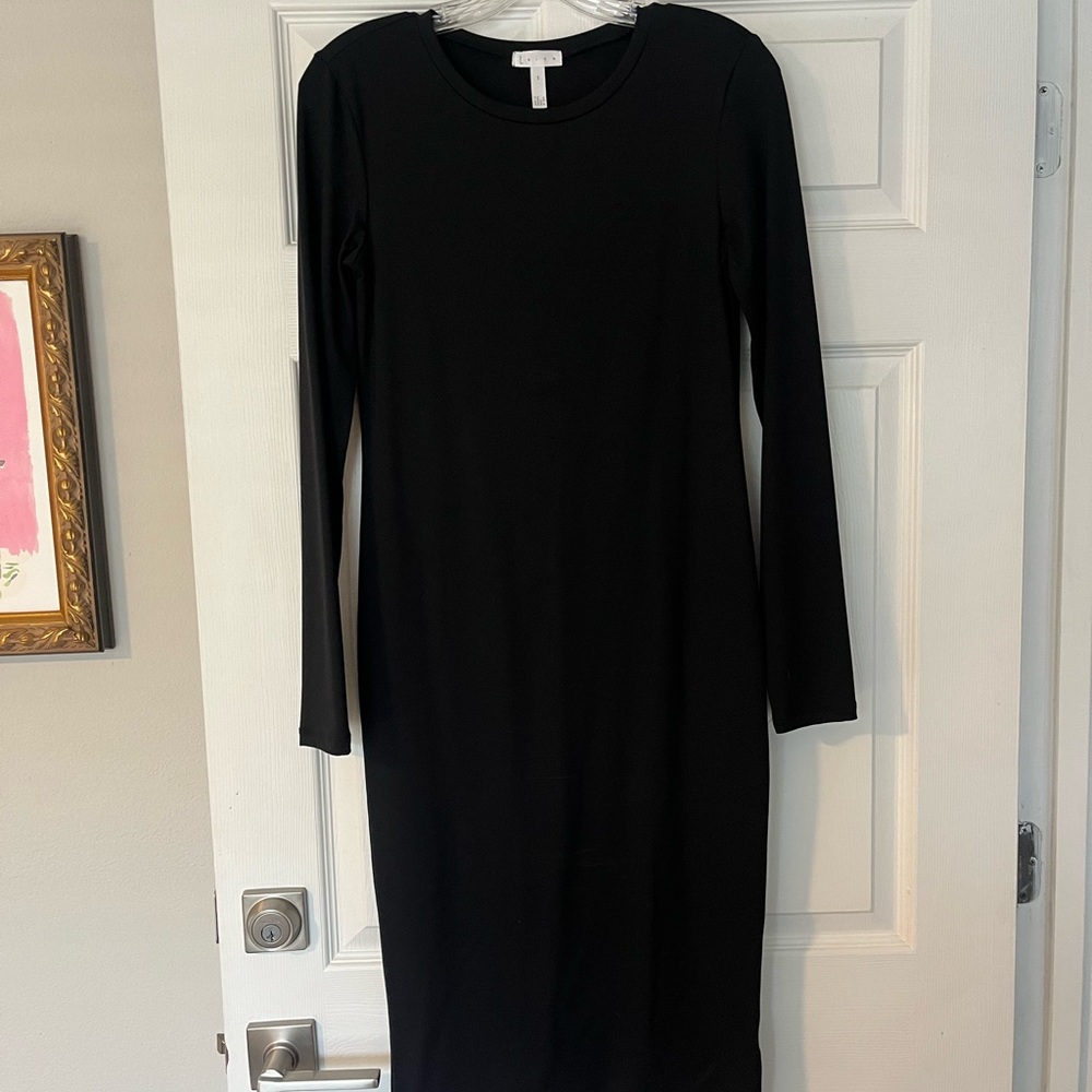 Elegant Black Long Sleeve Dress